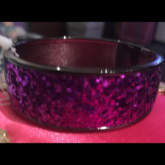 Purple sequin gypsy glam bracelet Betsey Johnson - Picture 2 of 4